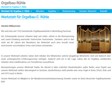 Tablet Screenshot of orgelbau-ruehle.de